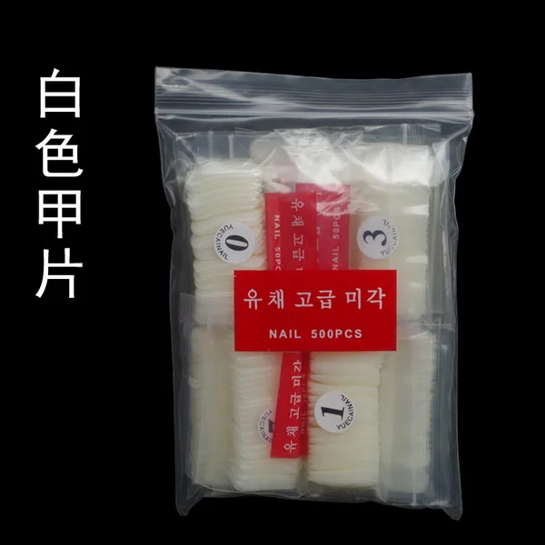 Natural Half Смешайте 10 Размер 500 шт прозрачные белые французские накладные наконечники для ногтей Искусственные полные/половинные ногти искусство акриловые инструменты для маникюра - Цвет: Natural Half