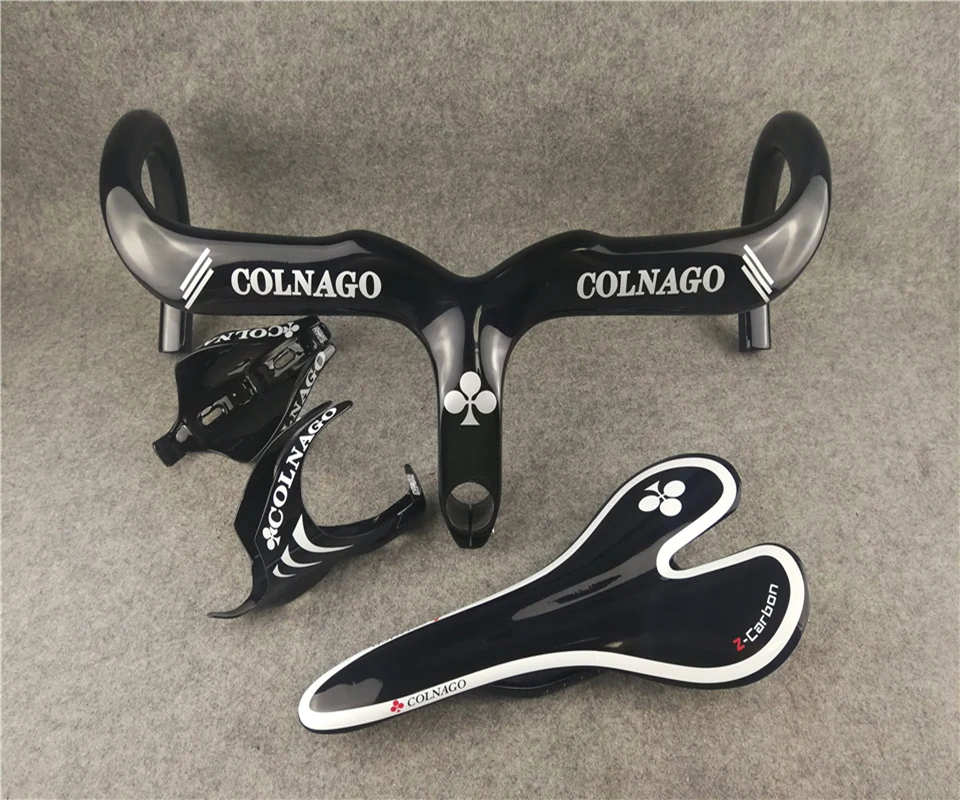 C60 C64 Принципиальная схема с 400/420/440 мм* 90/100/110/120 мм черный Colnago углеродное волокно для велосипеда, руль+ седло+ флягодержатель Держатели