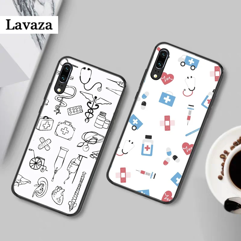 Медицинский силиконовый чехол для медсестры Huawei P8 Lite 2015 2017 P9 2016 Mimi P10 P20 Pro P Smart Z P30