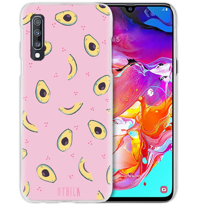 Принтом в виде бананов, авокадо чехол для samsung Galaxy A50 A70 A20e A60 A40 A30 A20 A10 A8 A6 плюс A9 A7 жесткий чехол для телефона из поликарбоната с Coque