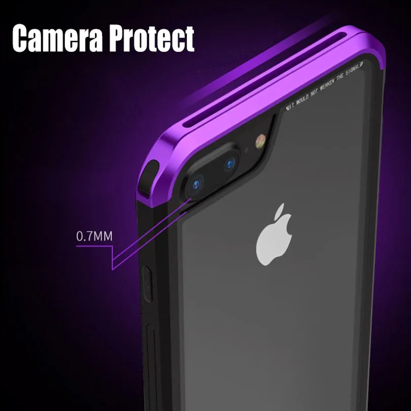 Чехол для IPhone X, 6, 6 S, 7, 8 Plus, роскошный чехол Luphie, алюминиевая металлическая рамка+ 9H стеклянная задняя крышка для iPhone8 IP731