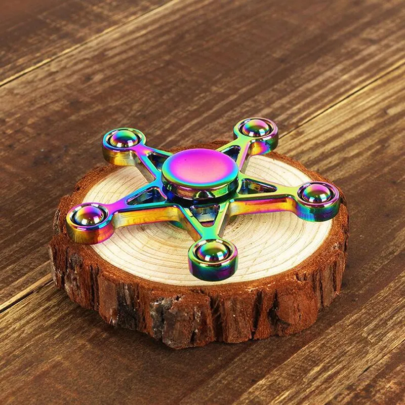 Пять углов звезда ручной Спиннер металлические коробки Анти снять стресс