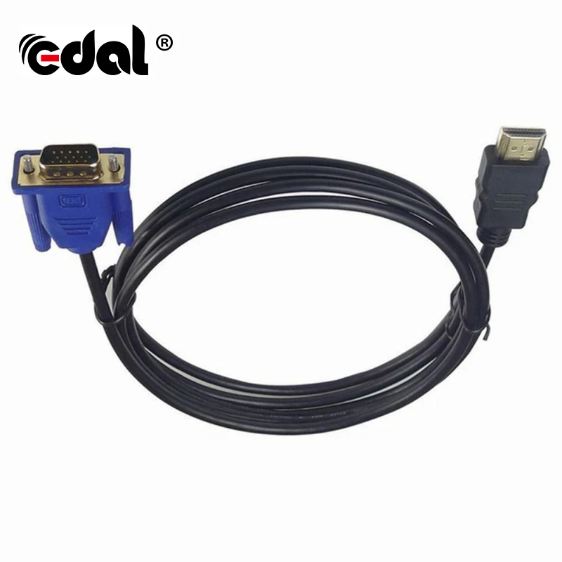 EDAL 1 8 м HDMI-кабель адаптер HDMI-VGA цифровой 1080P HD с внешней аудиосистемой