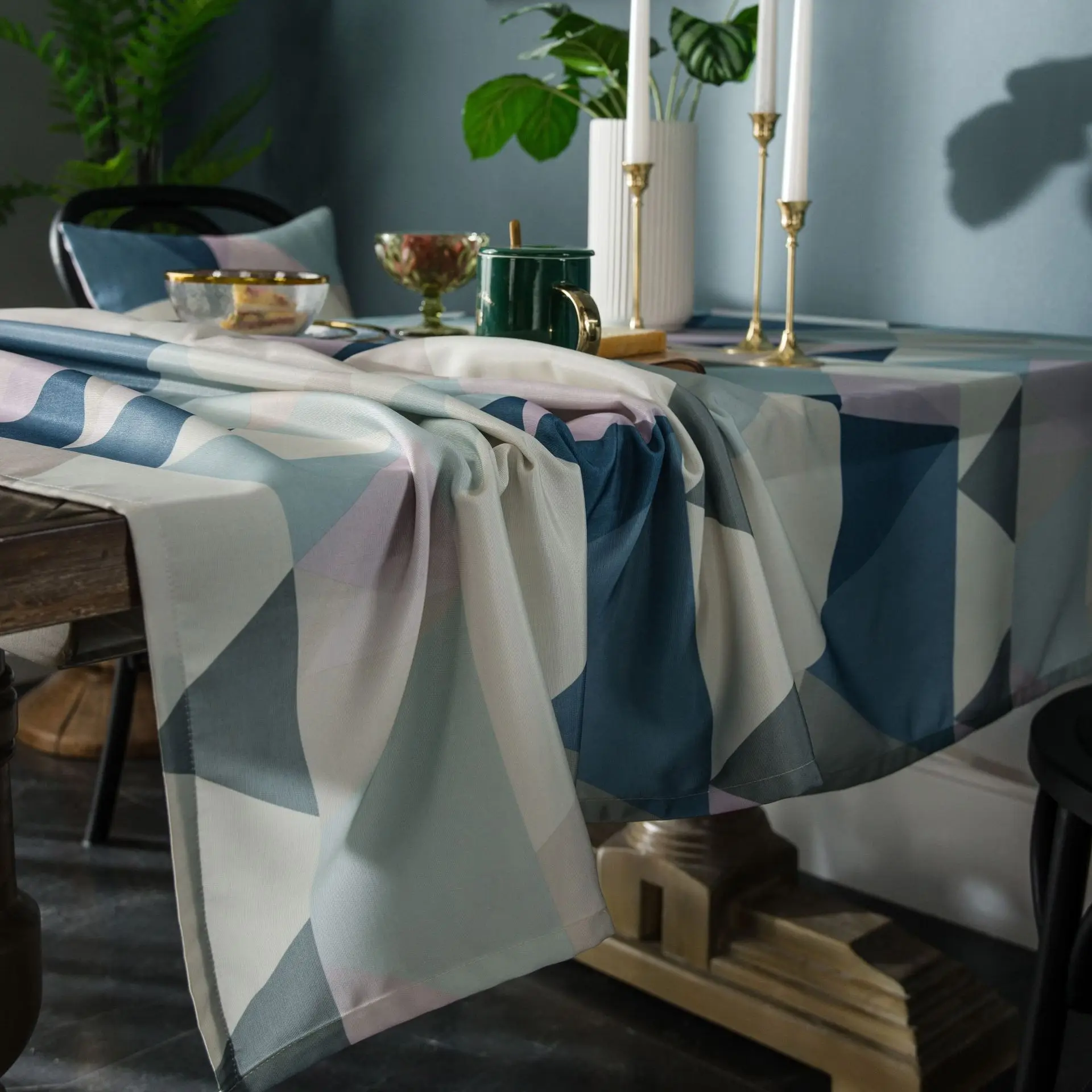Waterproof table cloth Nordic Geometric Printed Tablecloth Dining Table Coffee Table Cover For Restaurant Banquet Kitchen Decor