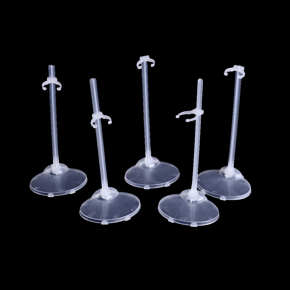 

5Pcs/lot Transparent Clear Color Dolls Toy Stand Support for Dolls Girls Prop Up Mannequin Model Display Holder New Arrive