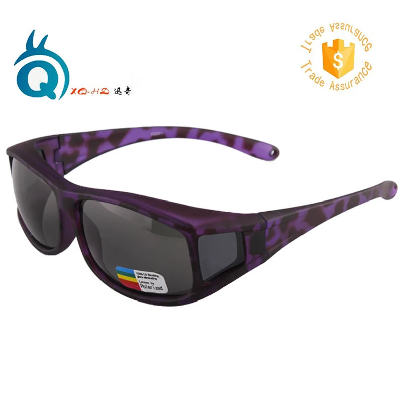 Matte flower purple Поляризационные солнцезащитные очки UV400 подходят для очков onnebril для мужчин и женщин, одежда по рецепту, очки для рыбалки, солнцезащитные очки - Цвет: Matte flower purple