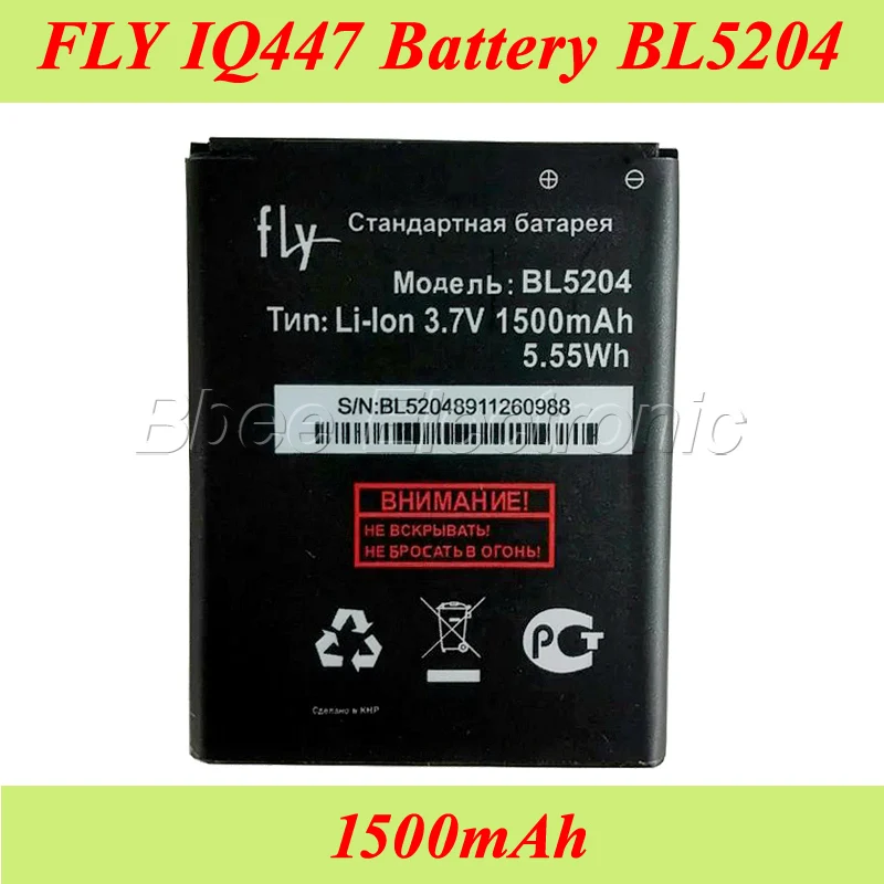 Аккумулятор 1500 мАч FLY IQ447 BL5204 5204|batteries batteries|fly batterybattery fly |