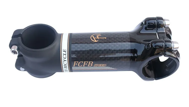 Распродажа Новинка поступление FCFB стволовых сплав+ 3 К углеродное волокно стержня MTB велосипеда дороги стержня угол 6 17 Мэтт и глянцевый цвет золотистый
