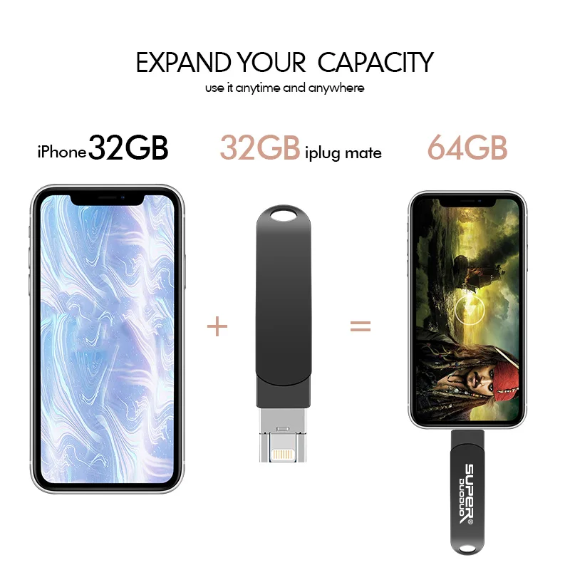 Водонепроницаемый usb флеш-накопитель, флеш-накопитель 128 ГБ, 64 ГБ, флеш-диск для iphone/ipad 3 в 1, карта памяти 8 ГБ, 16 ГБ, 32 ГБ, флешка для type-C