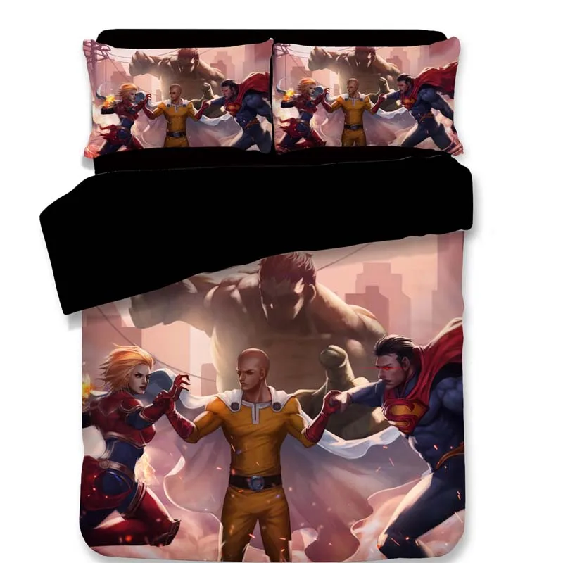 16 ONE PUNCH MAN Комплект постельного белья, пододеяльник, наволочки, мультяшное аниме одеяло, Комплект постельного белья s, постельное белье(без простыни - Цвет: 16