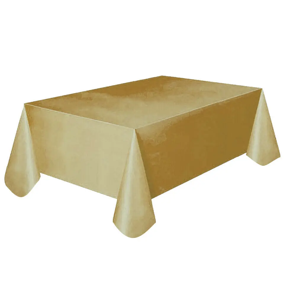 Gold Faroot большие пластиковые прямоугольные скатерти, скатерти, вечерние скатерти - Color: Gold