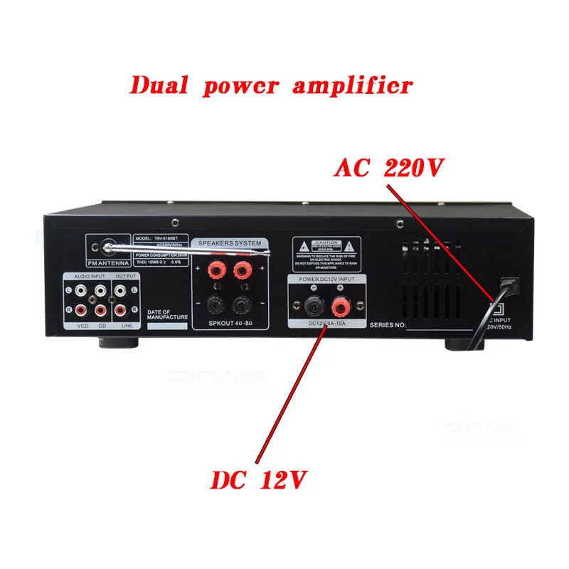 Домашний аудиоусилитель высокой мощности 2 0 Вт 220 В/12 В 500 Вт|amplifier power|500w power