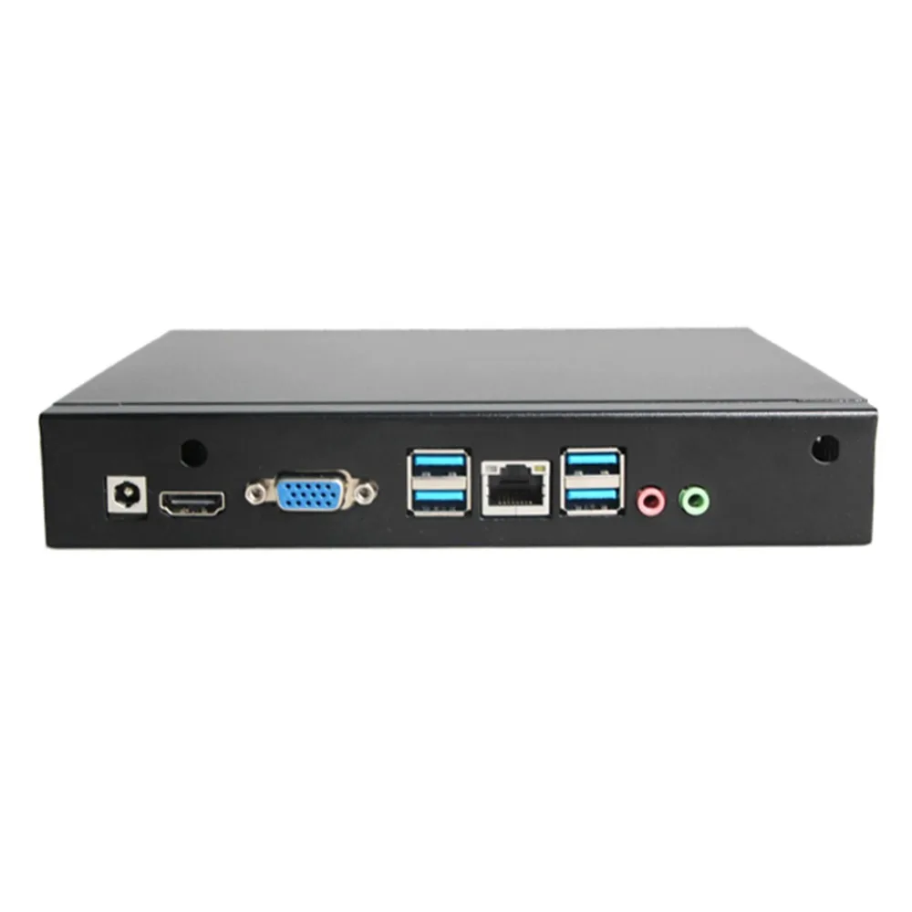 Мини-компьютер Intel Celeron J3160 мини ПК 12v C5F 4 USB 3,0 с вентилятором