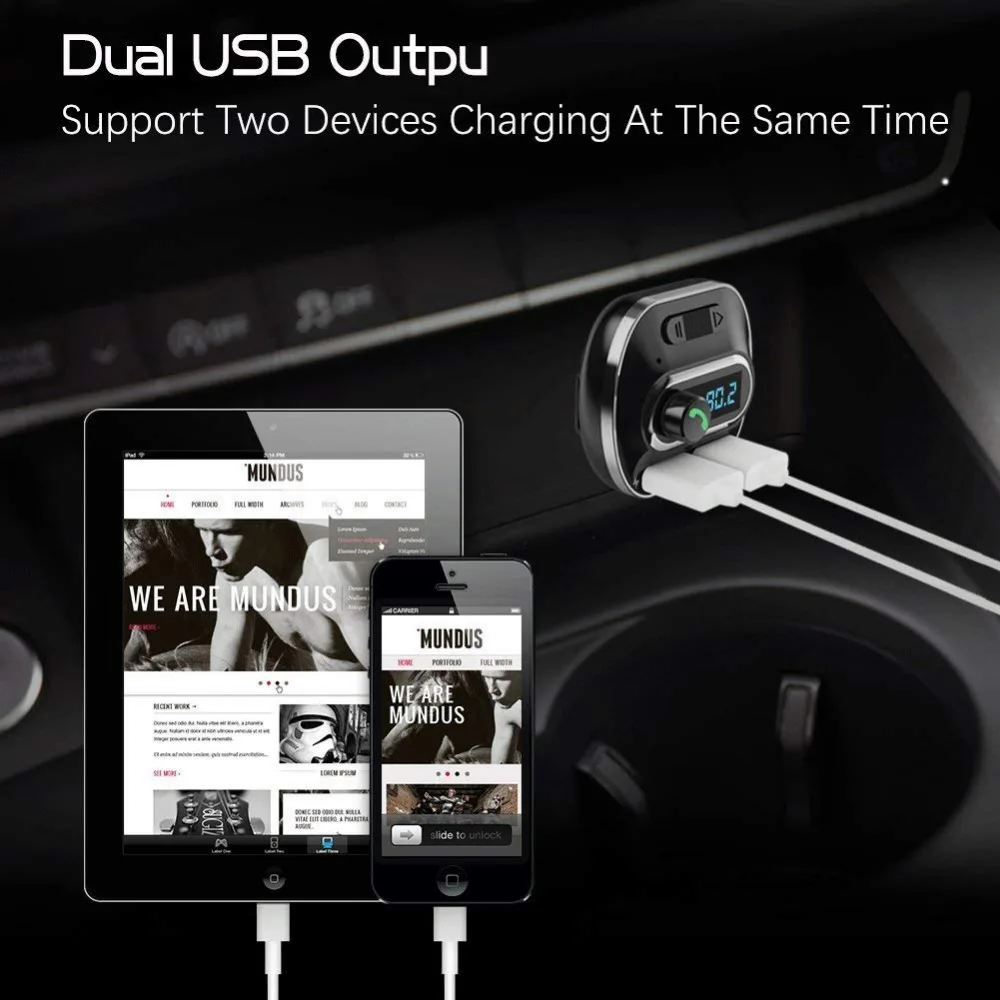 Автомобильный Bluetooth комплект FM трансмиттер радиоадаптер автомобильный с