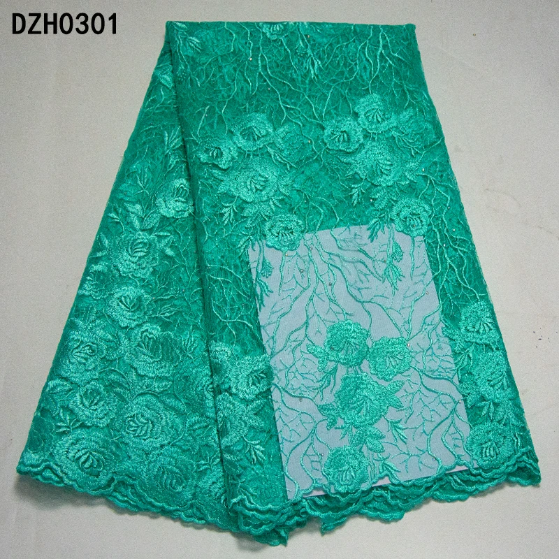 Soft African French net Lace fabric big flowers embroidered Ankara tulle Fabric With beads Nigerian Free shipping | Дом и сад