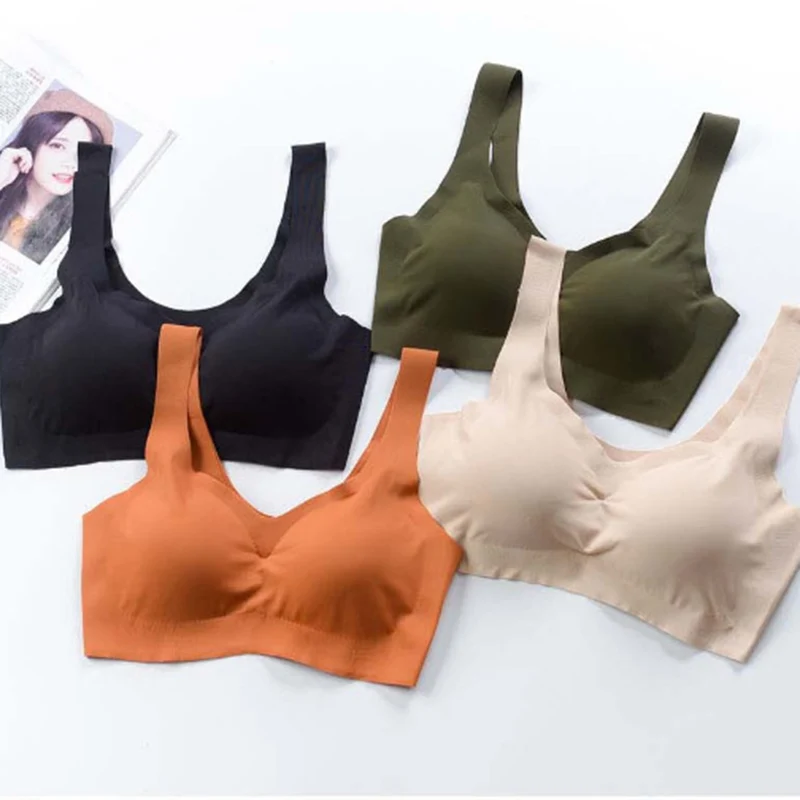 

Women Bra Seamless Shockproof Breathable Underwear for Fitness FS99