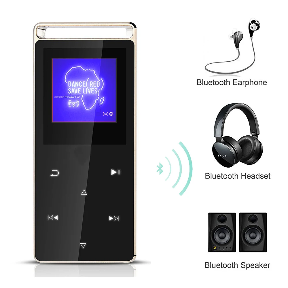 MP3 музыкальный плеер с Bluetooth 4 0 портативный без потерь HIFI Металлический корпус