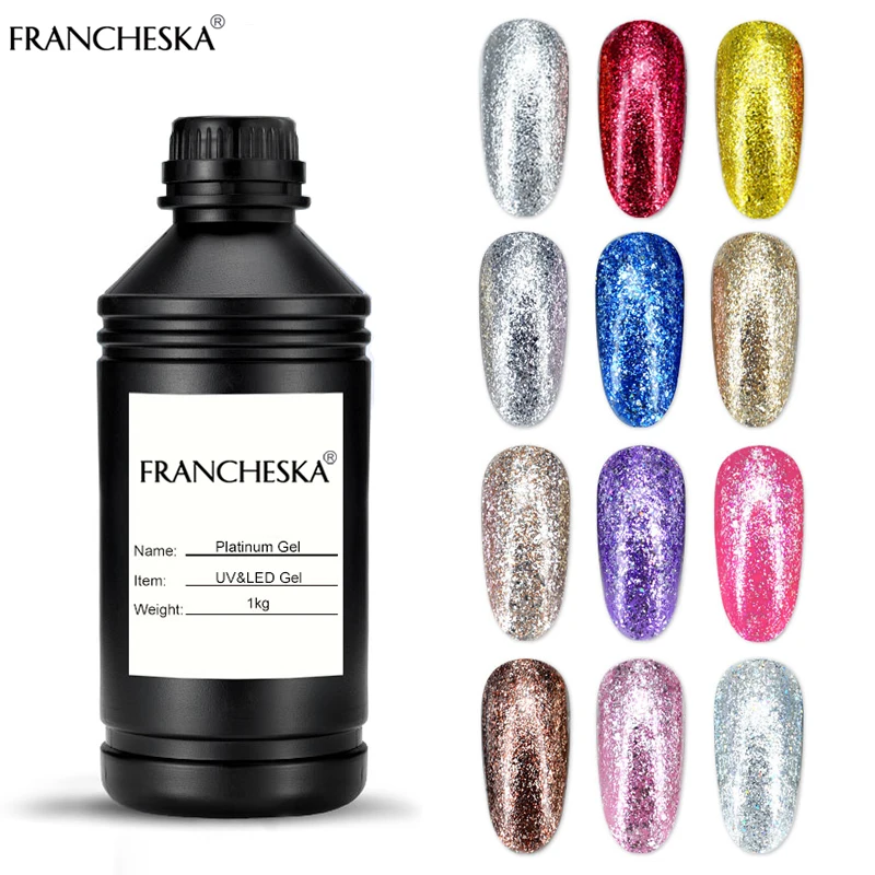 Гель лак для ногтей 1кг bing glitter platinum gel lakiery hybrydowe oje gellak semipermanente soak off unha долговечный