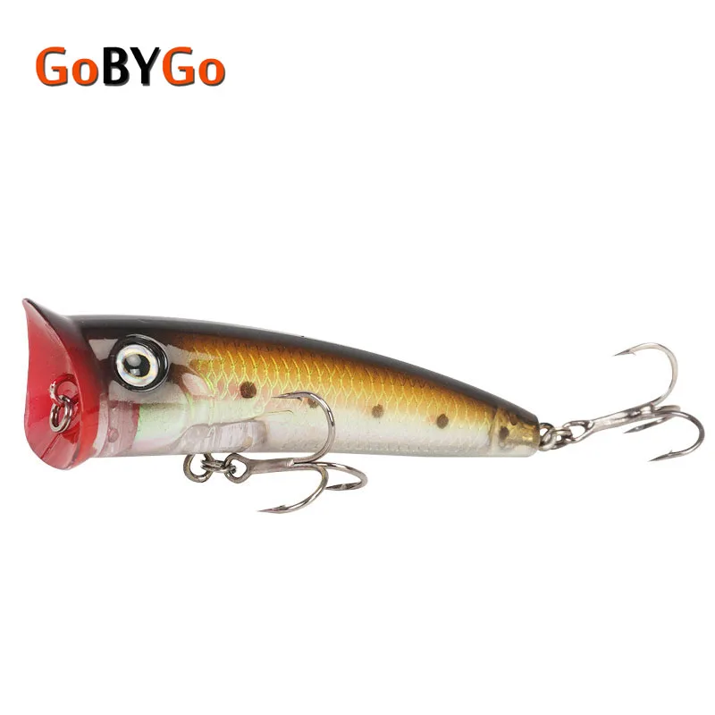 

GoByGo 1 шт. Поппер, приманка для рыбной ловли, 7 см, 11 г, Высококачественная плавающая приманка, искусственная рыба