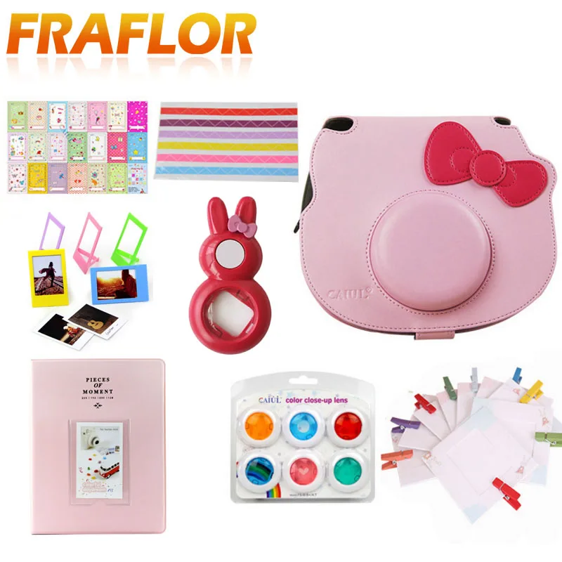Аксессуары для камеры Fujifilm Instax Mini HELLO KITTY мгновенная пленка фото Связки набор камера чехол сумка фильтры альбом линзы для селфи