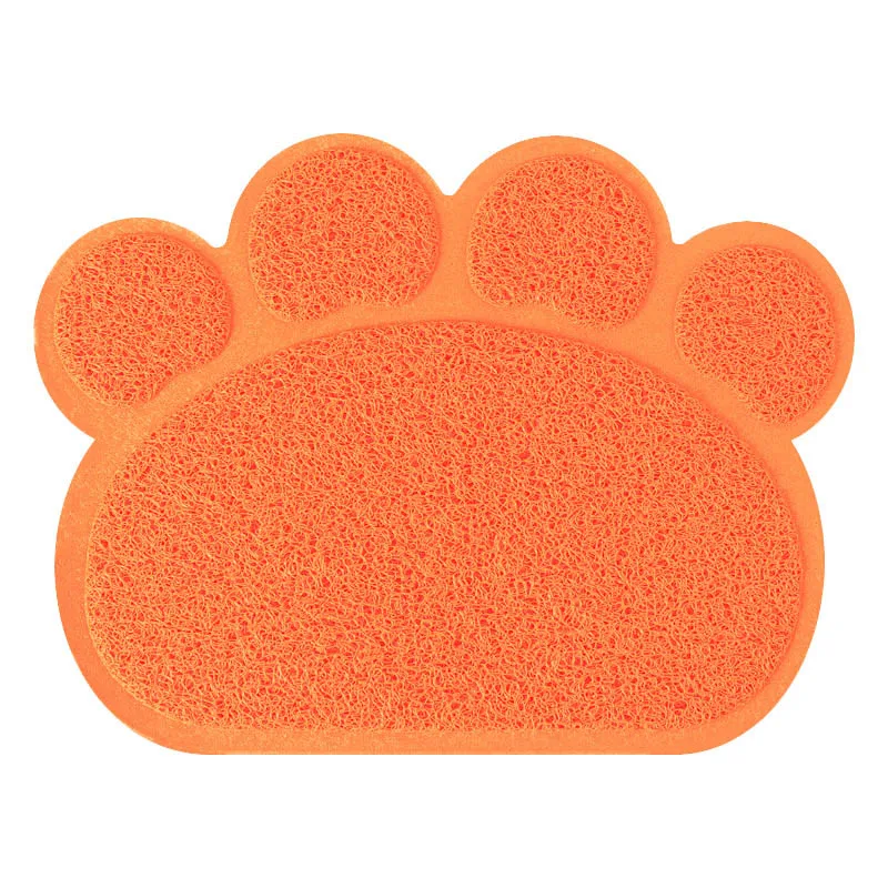 Orange 30 см* 40 см Коврик для кормления собак, щенков, кошек, милый коврик для лап, ПВХ, кровать, миска, корм для воды, подстилка, протрите чистые принадлежности для животных - Цвет: Orange