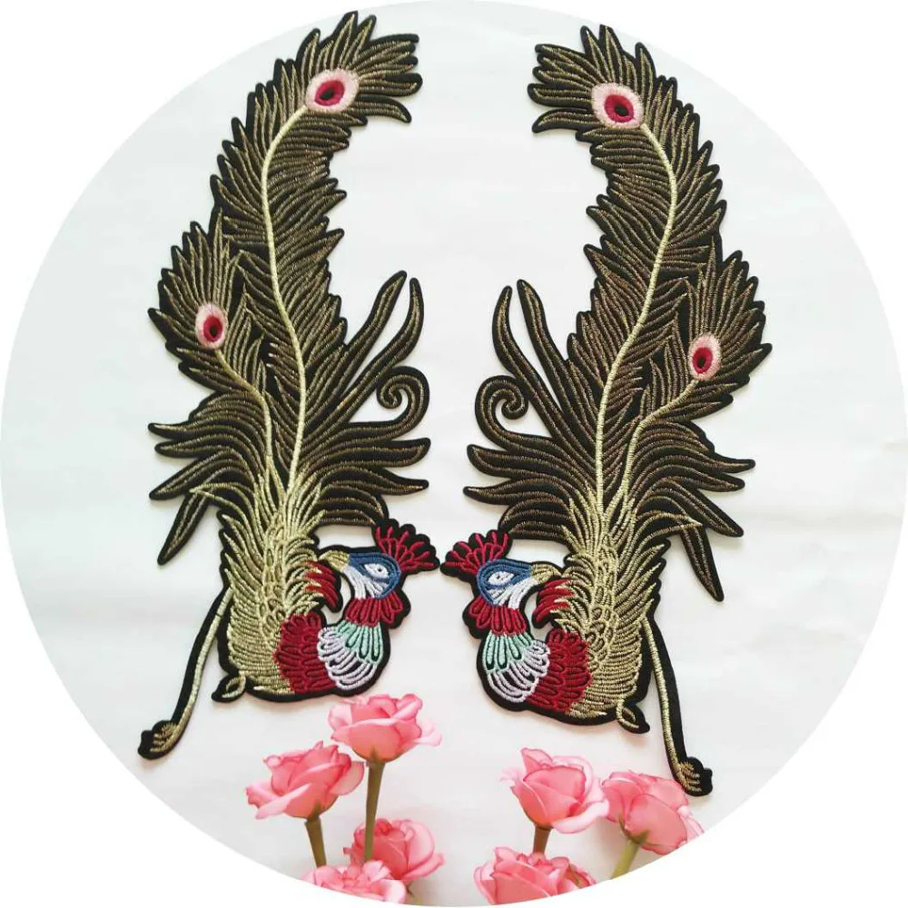 1 пара модная вышитая аппликация в виде птиц|embroidered iron|iron onembroidered iron on |