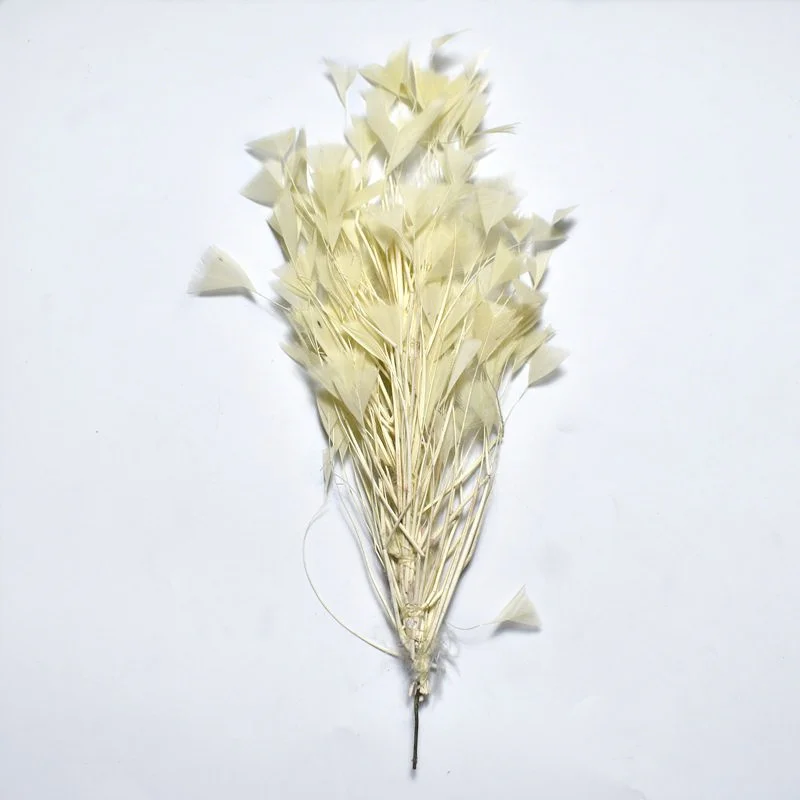 1pcs Beautiful crafts Goose feather party decorations 30CM colored Feathers wedding corsages DIY Carnival headdress Accessories - Цвет: Light yellow