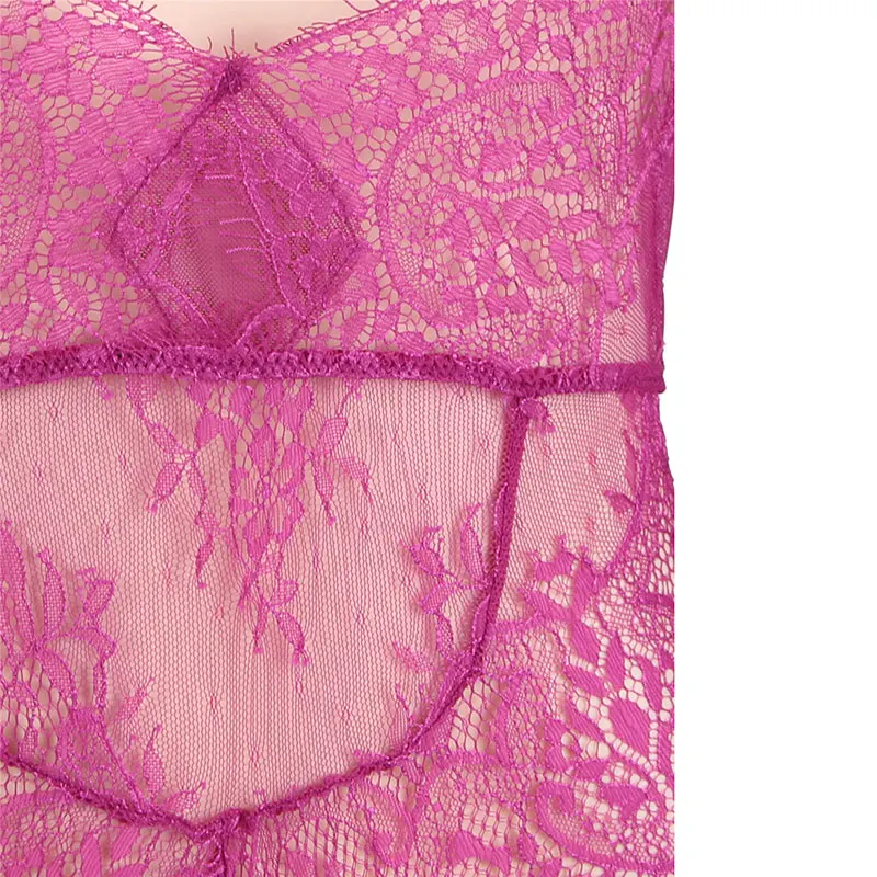 Ohyeahlover Кружевное боди Macacao Feminino женские боди обтягивающие сексуальные Клубные RM80400 размера плюс изысканные Кружевные Боди с длинным рукавом