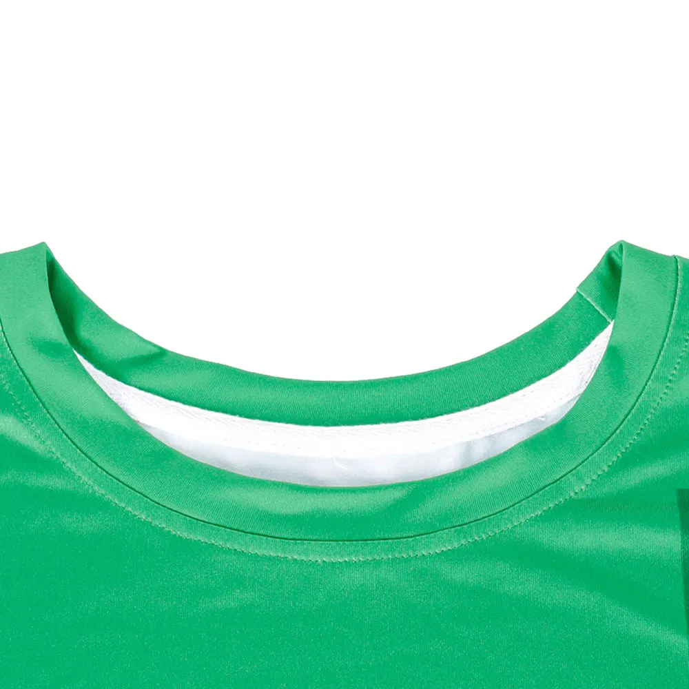 Ирландские фестиваль Клевер 3D Принт Большой Размеры футболка с О-образным