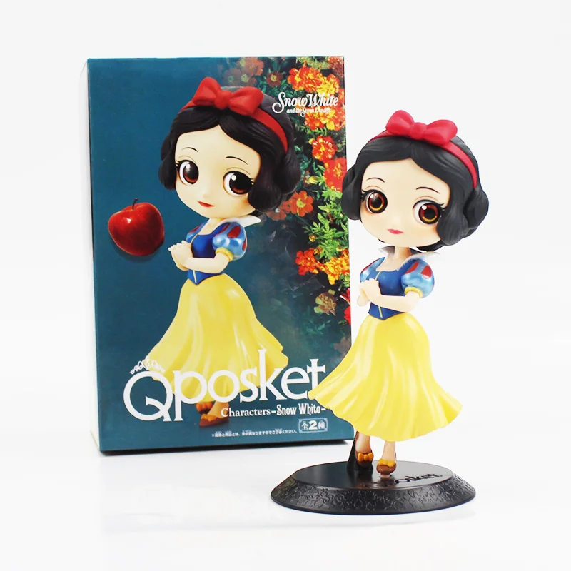 A with box 12 см Qposket Q Posket Ариэль чудо-женщина Харл Куинн Спящая красавица Русалка Белоснежка Принцесса Рапунцель Белль торт Свадебные игрушки - Цвет: A with box