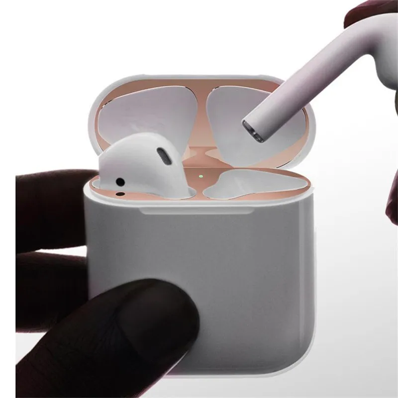 Metal Dust Guard Protective Sticker for Apple AirPods Case Accessory Protecting from Iron Shavings | Электроника