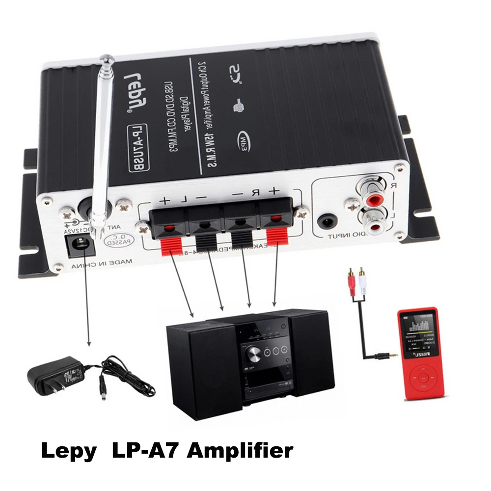 FM/SD/USB/MP3/MMC Player Hi Fi стерео подключения USB Мощность DC12V 16V светодиодный Car Audio Динамик