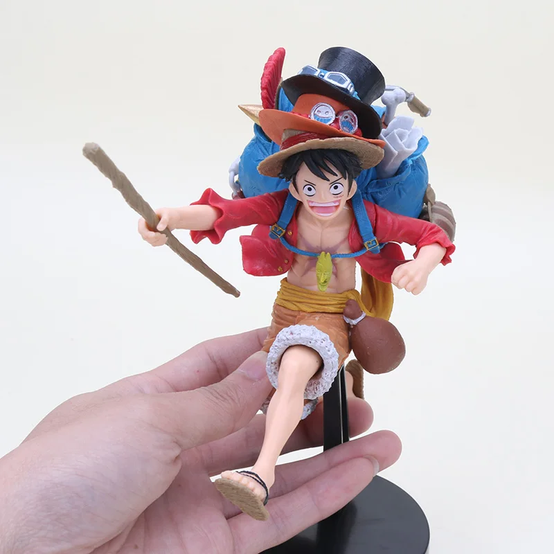 Цельная обезьянка D. Luffy бегущая экшн фигурка игрушки с Sabo & Ace шляпа Кукла