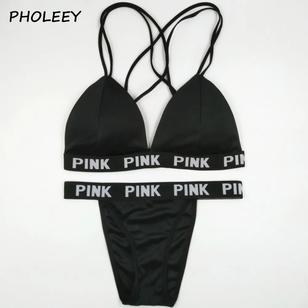 Комплект сексуального белья pholeey с бюстгальтером из чистого хлопка удобный