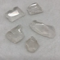 wholesale mixed 10pcs faceted clear quartz rock crystal pendantsuit gem stone jewelry necklaceapprox 40 50mm