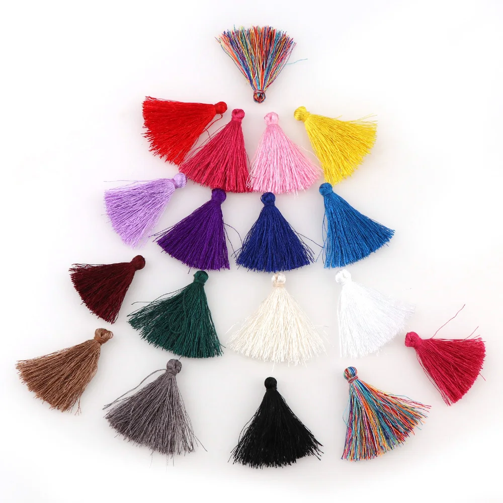 30Pcs 43mm Color Mini Tassel Fringe Pendant DIY Material Party Cords Trim Garments Curtains Jewelry Decor Tassels Lace | Дом и сад