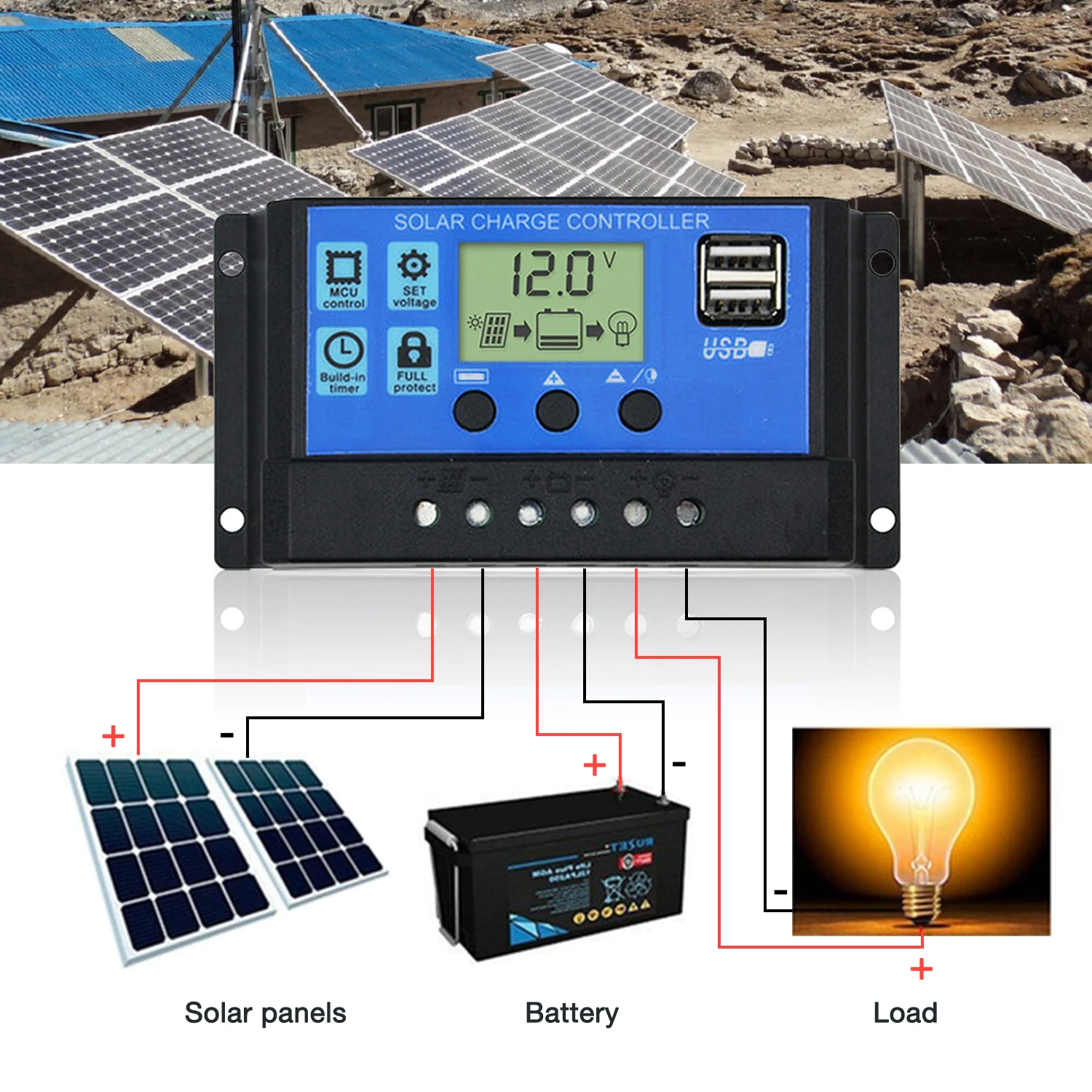 Анака 100 Вт солнечные панели 12 v батареи для дома Водонепроницаемый Солнечные