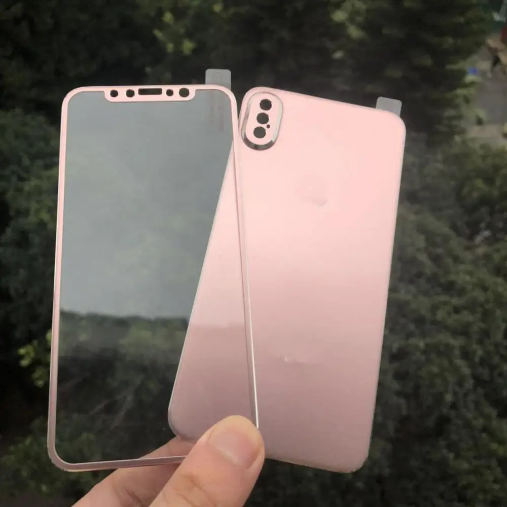 Для iphone XS металлик Китай красный матовый титановый сплав 9H экран Закаленное стекло пленка протектор+ задняя крышка полная защита тела