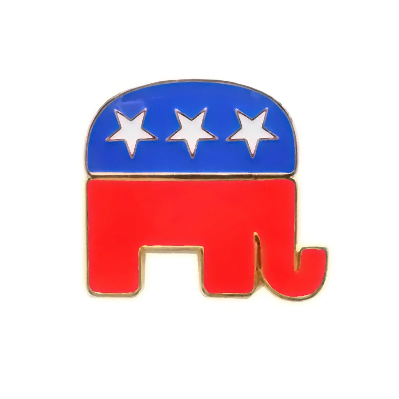 Республиканский значок со слоном 28 мм булавка с животными политические
