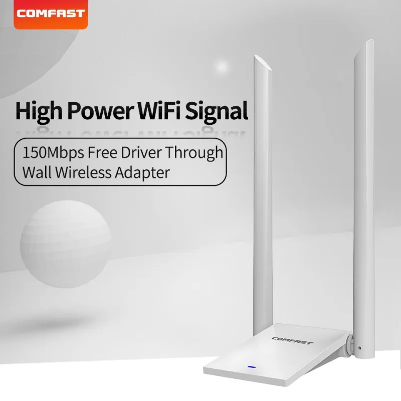 COMFAST 150 Мбит/с Высокая мощность через стену USB WiFi адаптер 2 4 ГГц 802.11b/g/n * 6dbi антенна