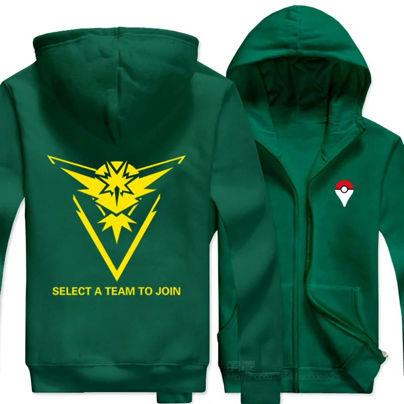 Новые толстовки для мужчин и женщин для Аниме Pokemon Team Mystic Valor Instinct дизайн толстовка унисекс пальто толстовка