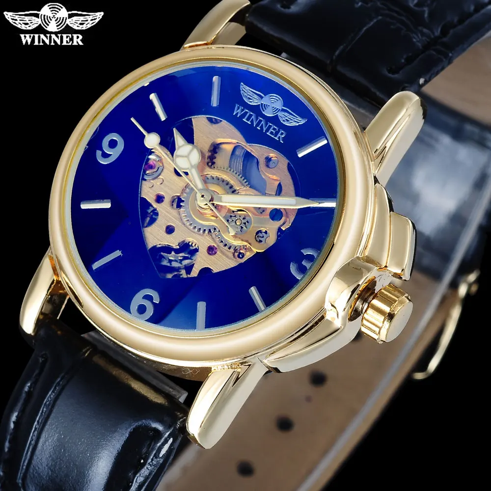 Популярный Бренд 2016 женские часы WINNER автоматические с автоподзаводом циферблат