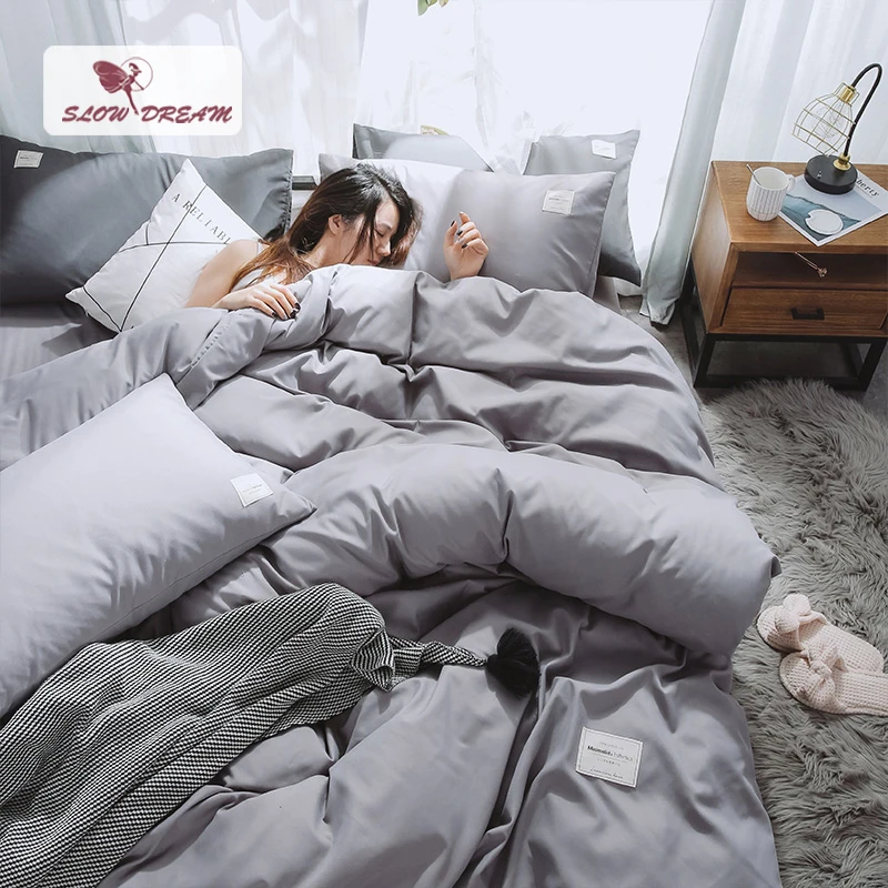 Комплект постельного белья snowdream серый роскошный комплект двуспальное покрывало