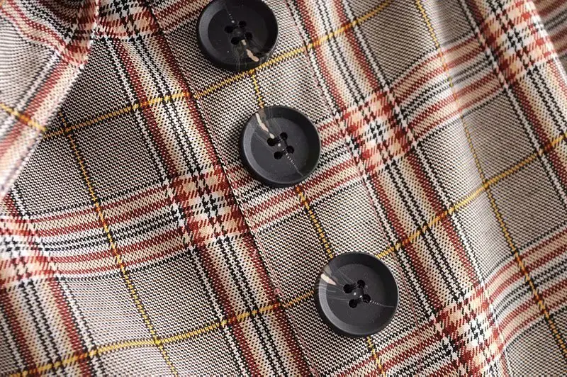 Для женщин Винтаж с эластичной талией бантом плед крест Штаны дамские ботильоны