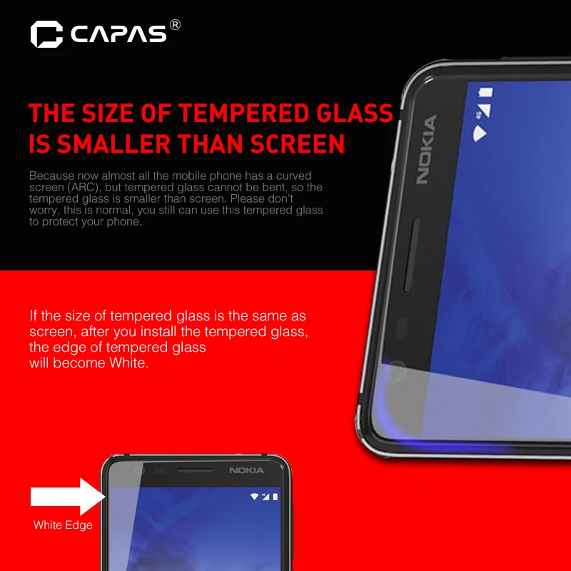 Для Nokia 3 1 защита для экрана закаленное стекло прозрачная ЖК защитная пленка