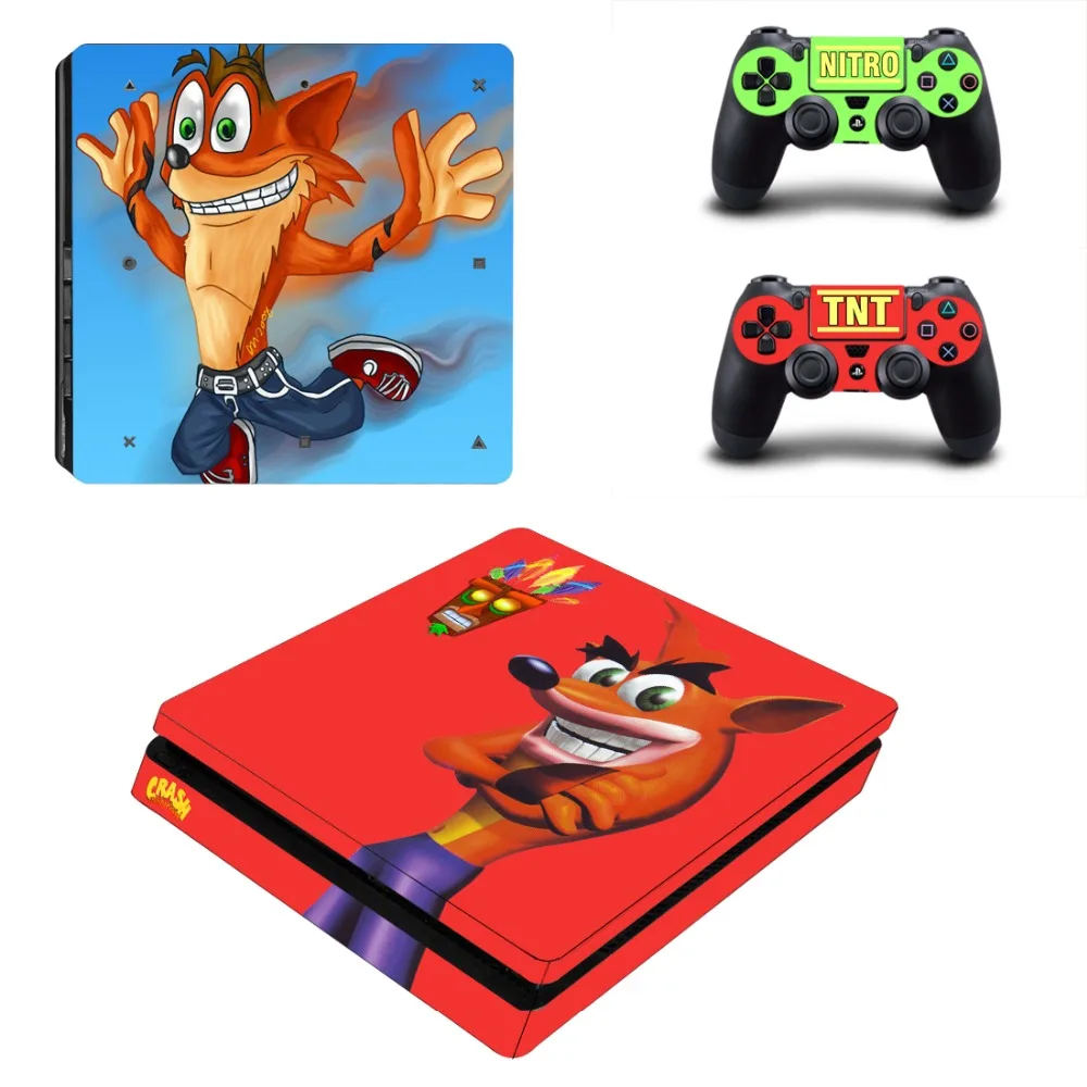 Crash Bandicoot N Sane Trilogy наклейка для PS4 Slim Skin консоли Sony PlayStation 4 и контроллеров виниловая