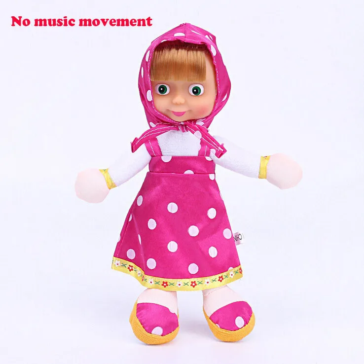 Red dot Kawaii Martha и медведь Россия плюшевые игрушки Адидас встречи говорить пой Masa и медведь Lint Мягкая кукла для детей подарок - Цвет: Red dot