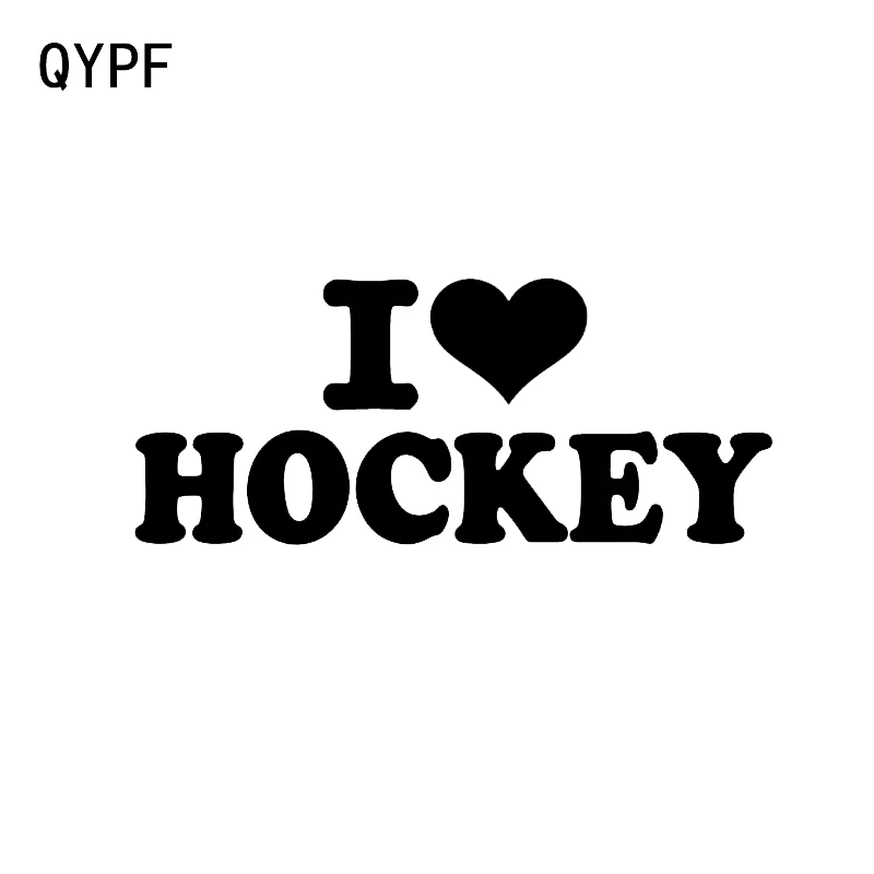 QYPF 14 8*6 2 см I с надписью Love хоккейной тематики Автомобильная наклейка на бампер