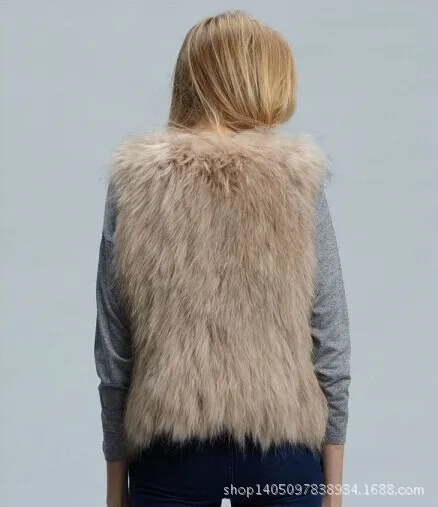Женская одежда 2018 Осень-зима женский короткий жилет из искусственного меха лисы