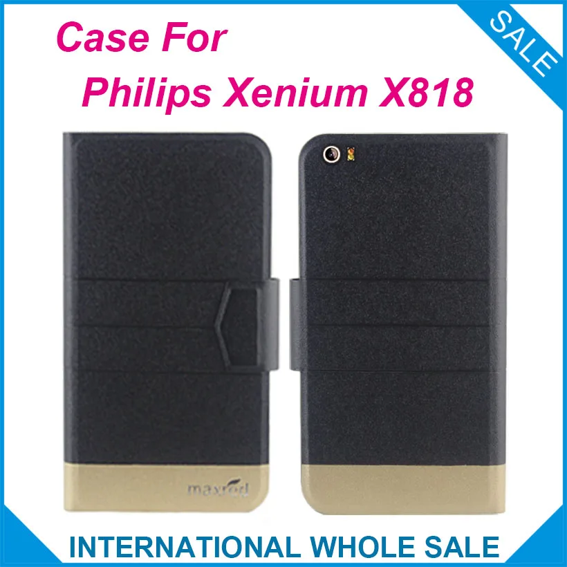 5 цветов супер! Чехол для Philips Xenium X818 модная деловая магнитная застежка